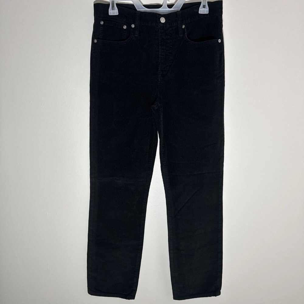 J Crew Corduroy Pants Black Women's 29 Straight Leg Stretch Jeans
